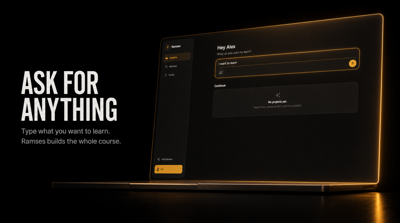 Type what you want to learn